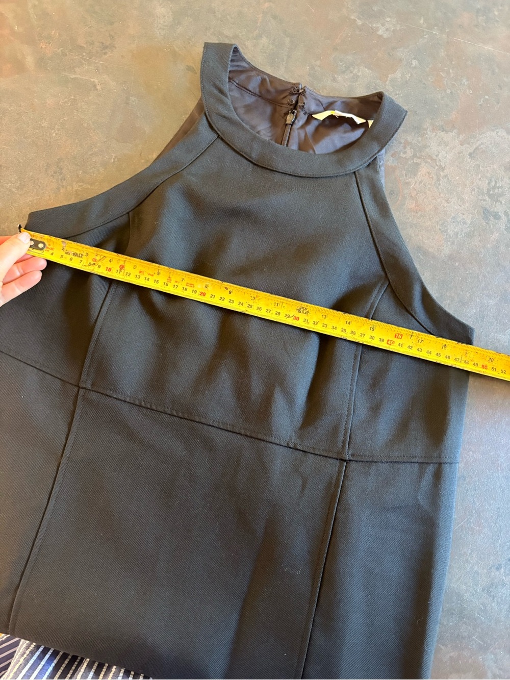 Boden Black Sleeveless Midi Shift Dress 8 - Picture 9 of 9